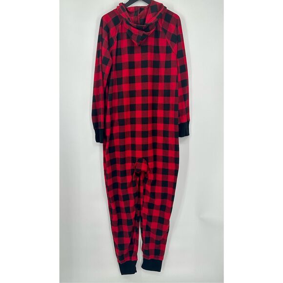 Macy’s Family PJ’s one piece women’s hooded black and red size XL - Picture 9 of 10